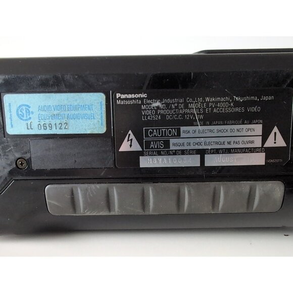 Panasonic PV-400K AF X6 Omnimovie VHS Video Recorder Untested For Parts Repair - Picture 7 of 13